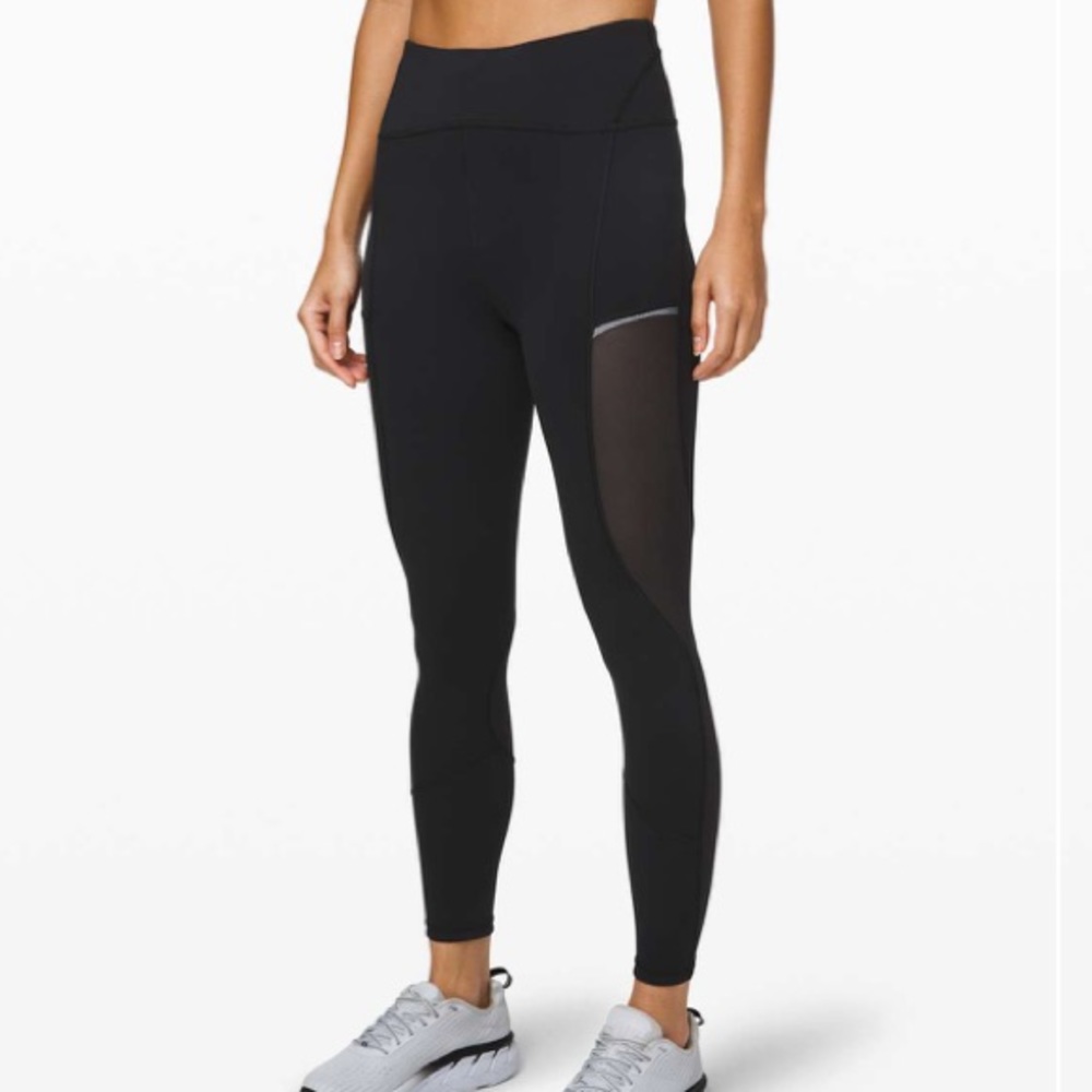 NWT BLACK Lululemon Always Airy HighRise Run Tight